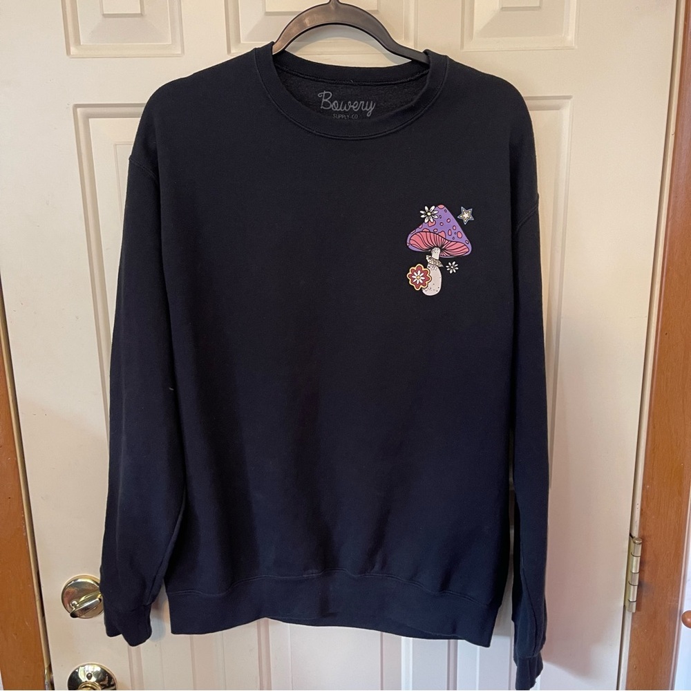 Bowery Supply Co Whimsical Mushrooms Crewneck Sweatshirt